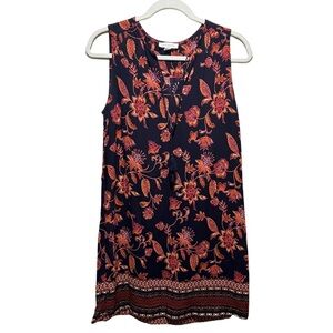 Beachlunchlounge Black and Orange Floral Dress Size‎ S